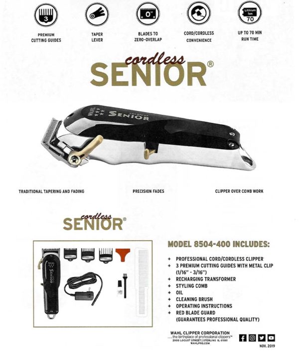 Wahl 5 Star Cordless Senior Clipper - Image 3