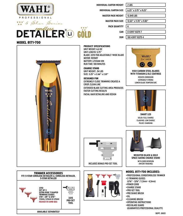 Wahl Detailer Cordless GOLD Edition